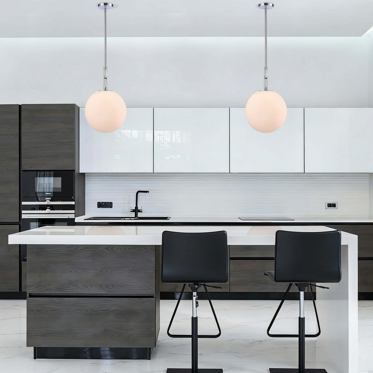 Arabela Lighting - 85376-1 - Une lampe Suspension - Concentro - Chrome poli