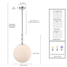 Arabela Lighting - 85376-1 - Une lampe Suspension - Concentro - Chrome poli