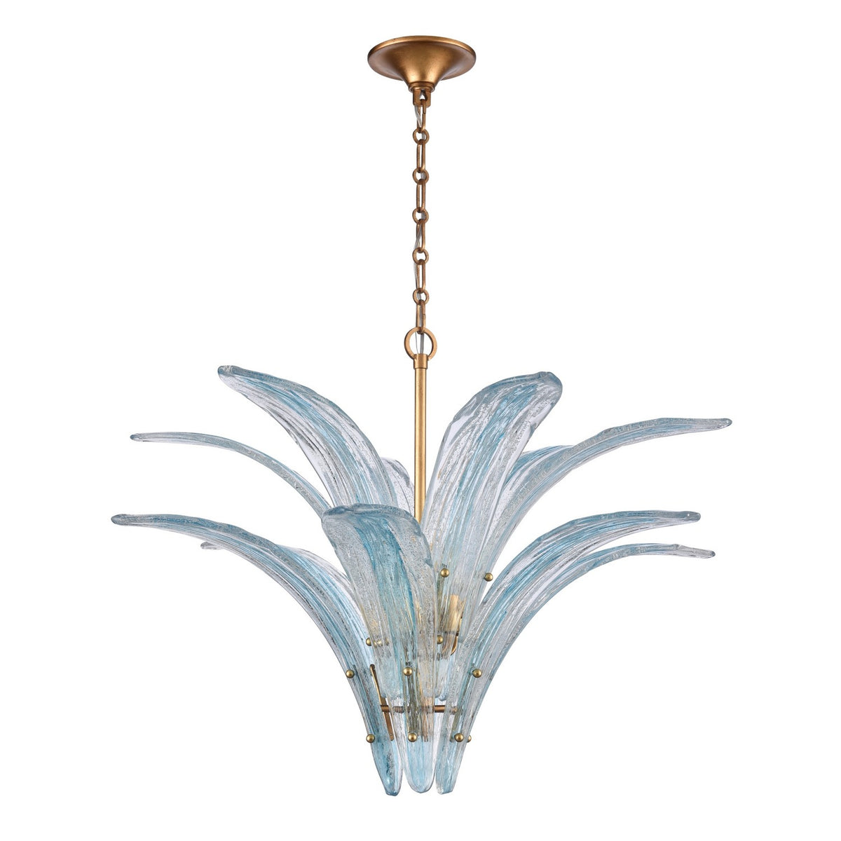 Arabela Lighting - 85391-6 - Six Light Pendant - Fiore - Antique Gold Leaf