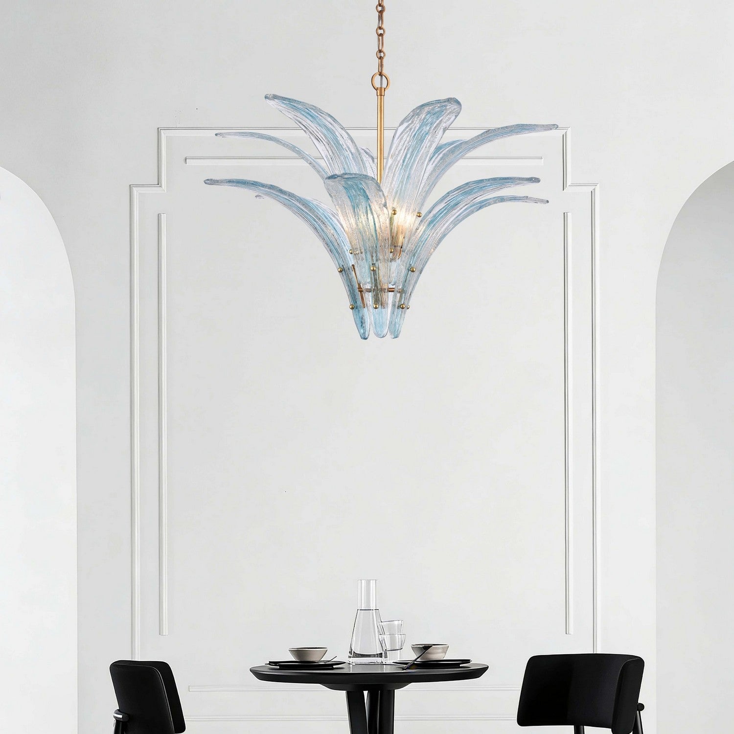 Arabela Lighting - 85391-6 - Six Light Pendant - Fiore - Antique Gold Leaf
