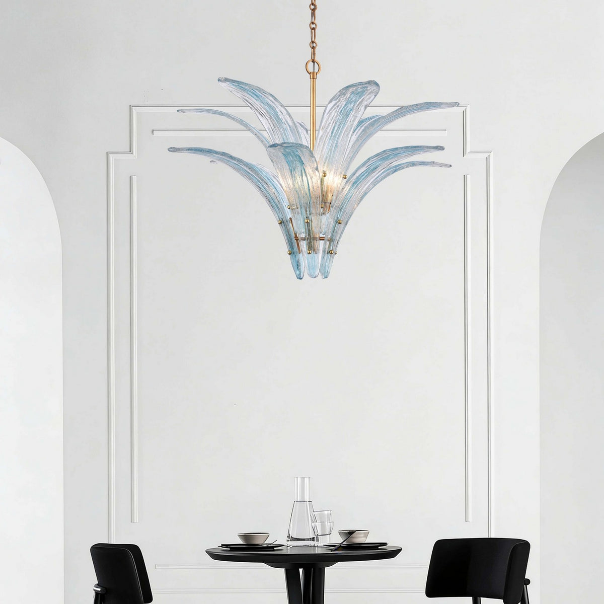 Arabela Lighting - 85391-6 - Six Light Pendant - Fiore - Antique Gold Leaf