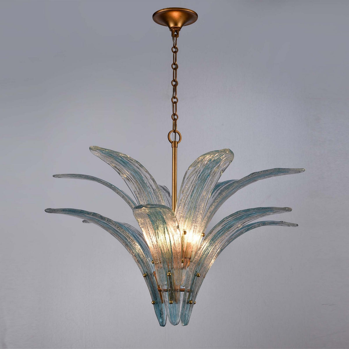 Arabela Lighting - 85391-6 - Six Light Pendant - Fiore - Antique Gold Leaf