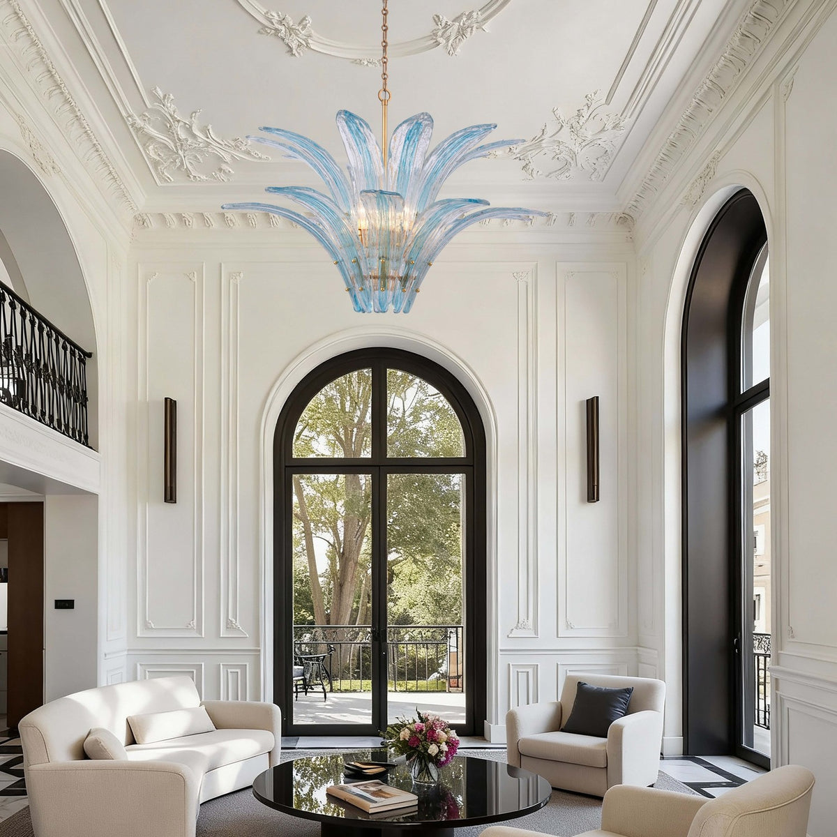 Arabela Lighting - 85390-10 - Ten Light Pendant - Fiore - Antique Gold Leaf