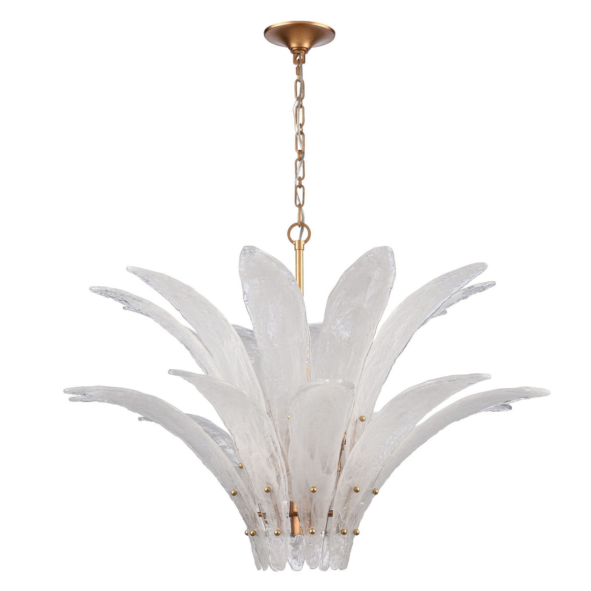 Arabela Lighting - 85490-10 - Ten Light Pendant - Fiore - Antique Gold Leaf
