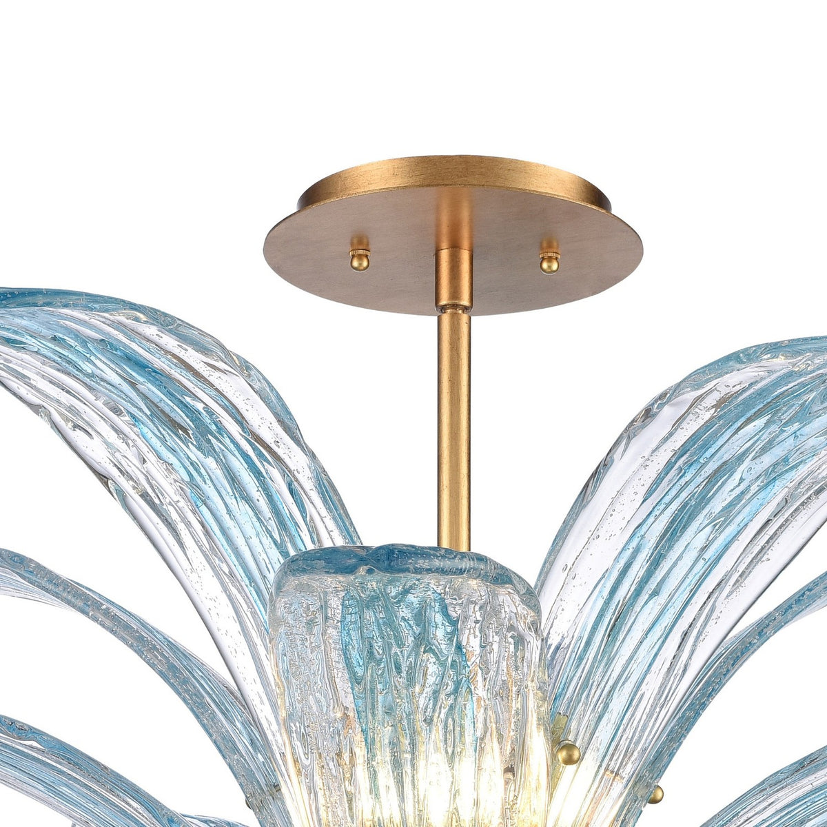 Arabela Lighting - 85394-5 - Five Light Semi Flush Mount - Fiore - Antique Gold Leaf