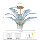 Arabela Lighting - 85394-5 - Five Light Semi Flush Mount - Fiore - Antique Gold Leaf