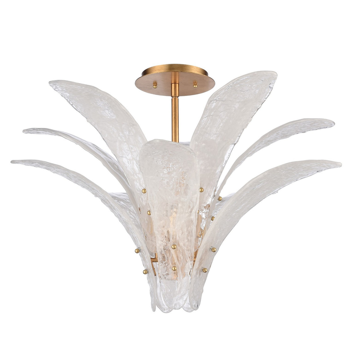 Arabela Lighting - 85494-5 - Five Light Semi Flush Mount - Fiore - Antique Gold Leaf