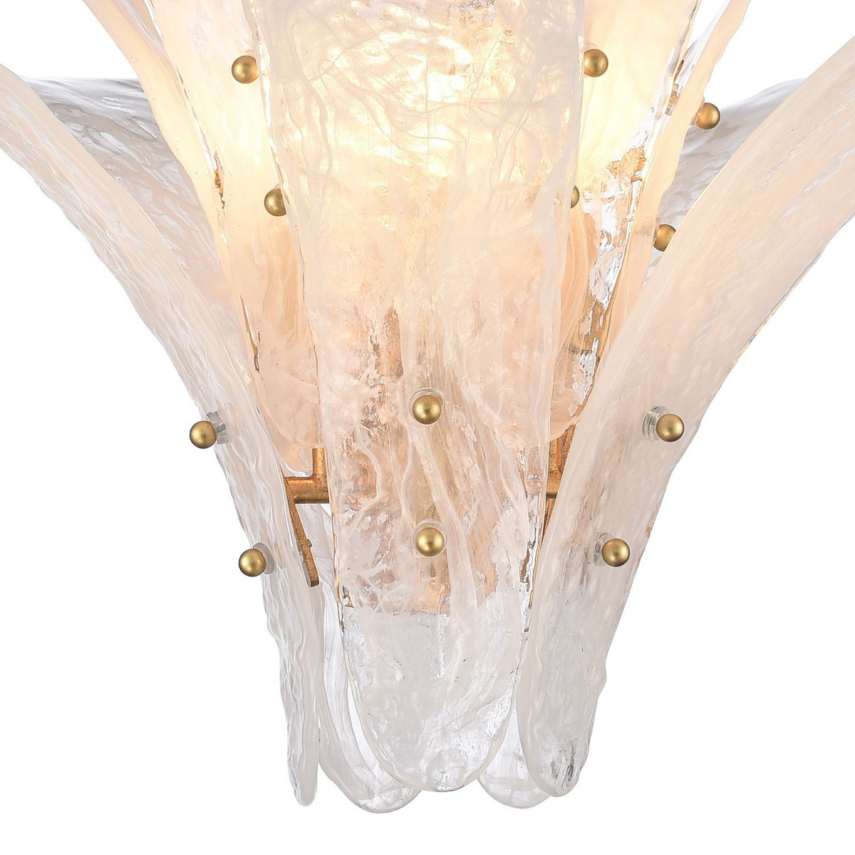 Arabela Lighting - 85494-5 - Five Light Semi Flush Mount - Fiore - Antique Gold Leaf