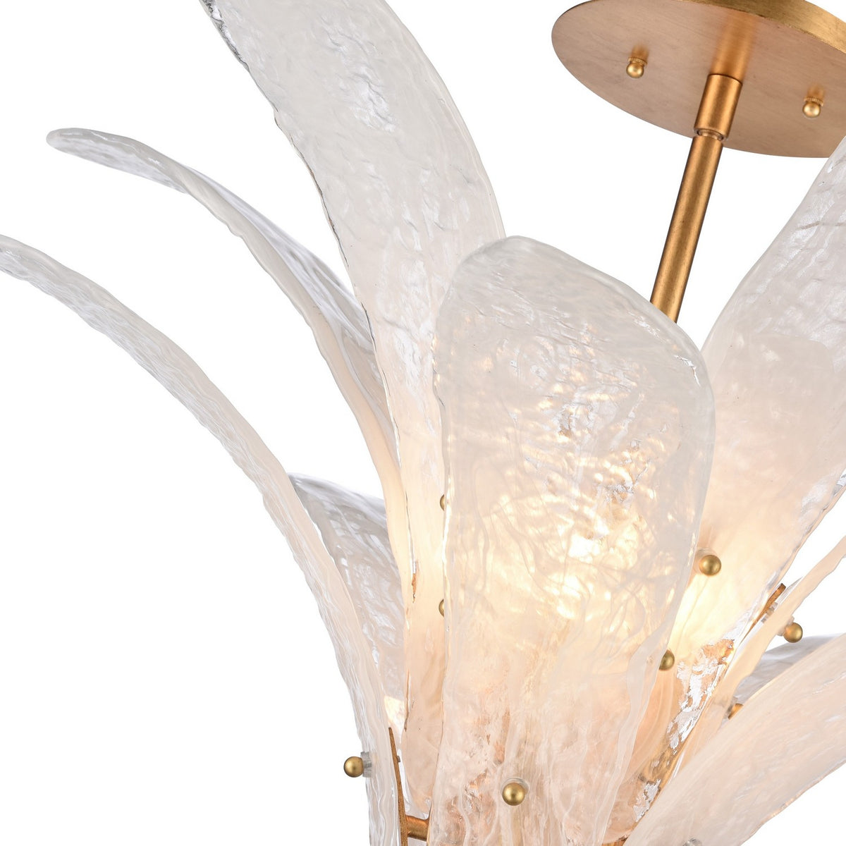 Arabela Lighting - 85494-5 - Five Light Semi Flush Mount - Fiore - Antique Gold Leaf