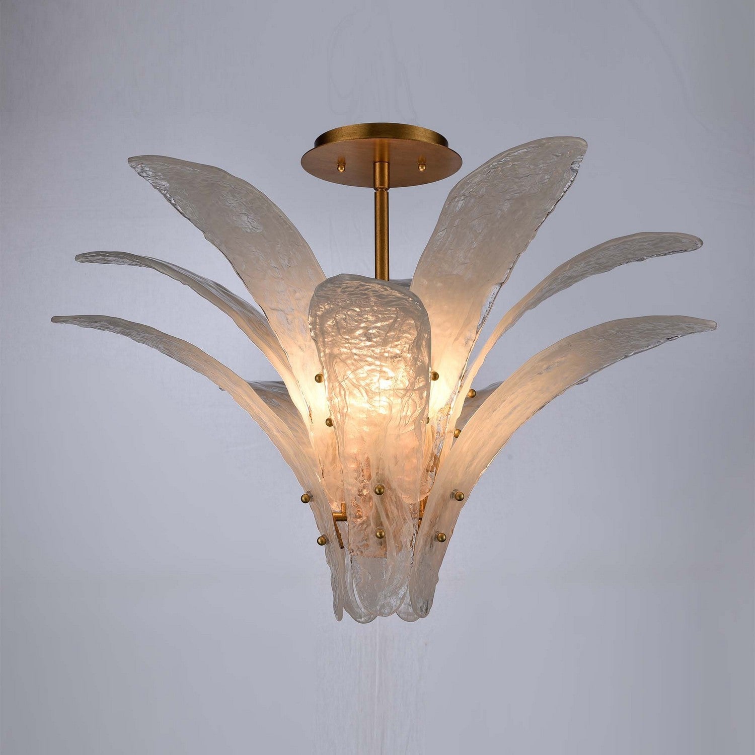 Arabela Lighting - 85494-5 - Five Light Semi Flush Mount - Fiore - Antique Gold Leaf