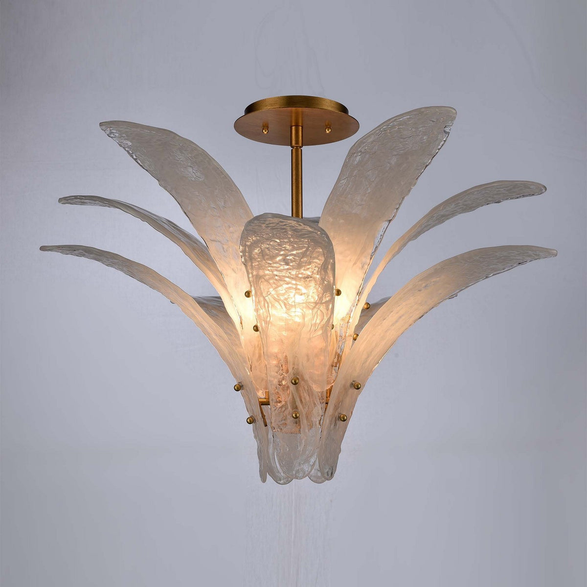 Arabela Lighting - 85494-5 - Five Light Semi Flush Mount - Fiore - Antique Gold Leaf