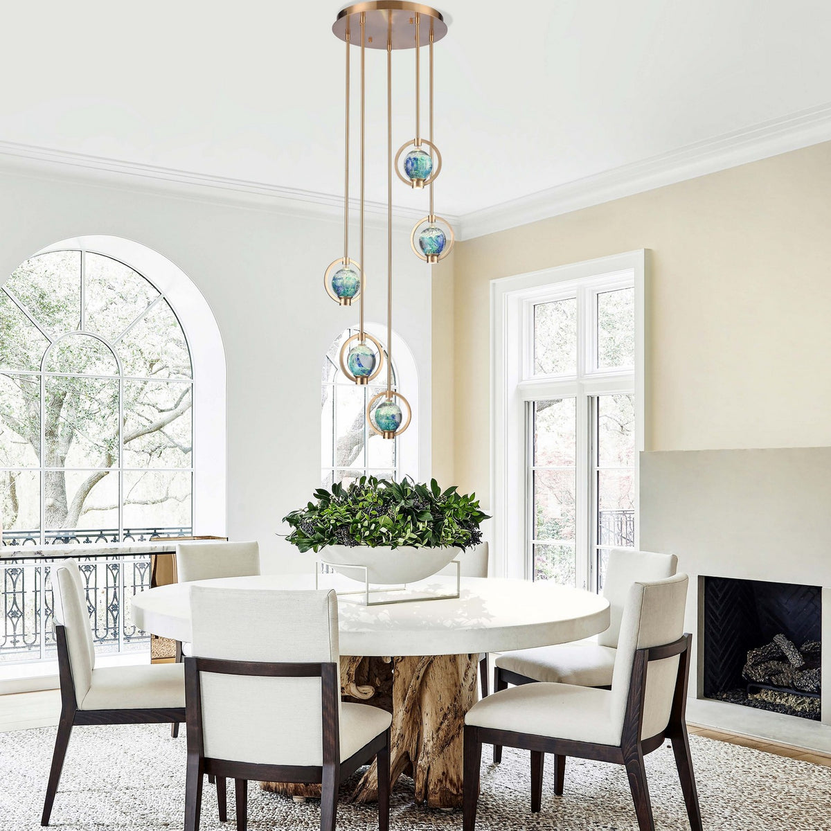 Arabela Lighting - 85400-5 - LED Pendant - Utopia - Lacquered Gold