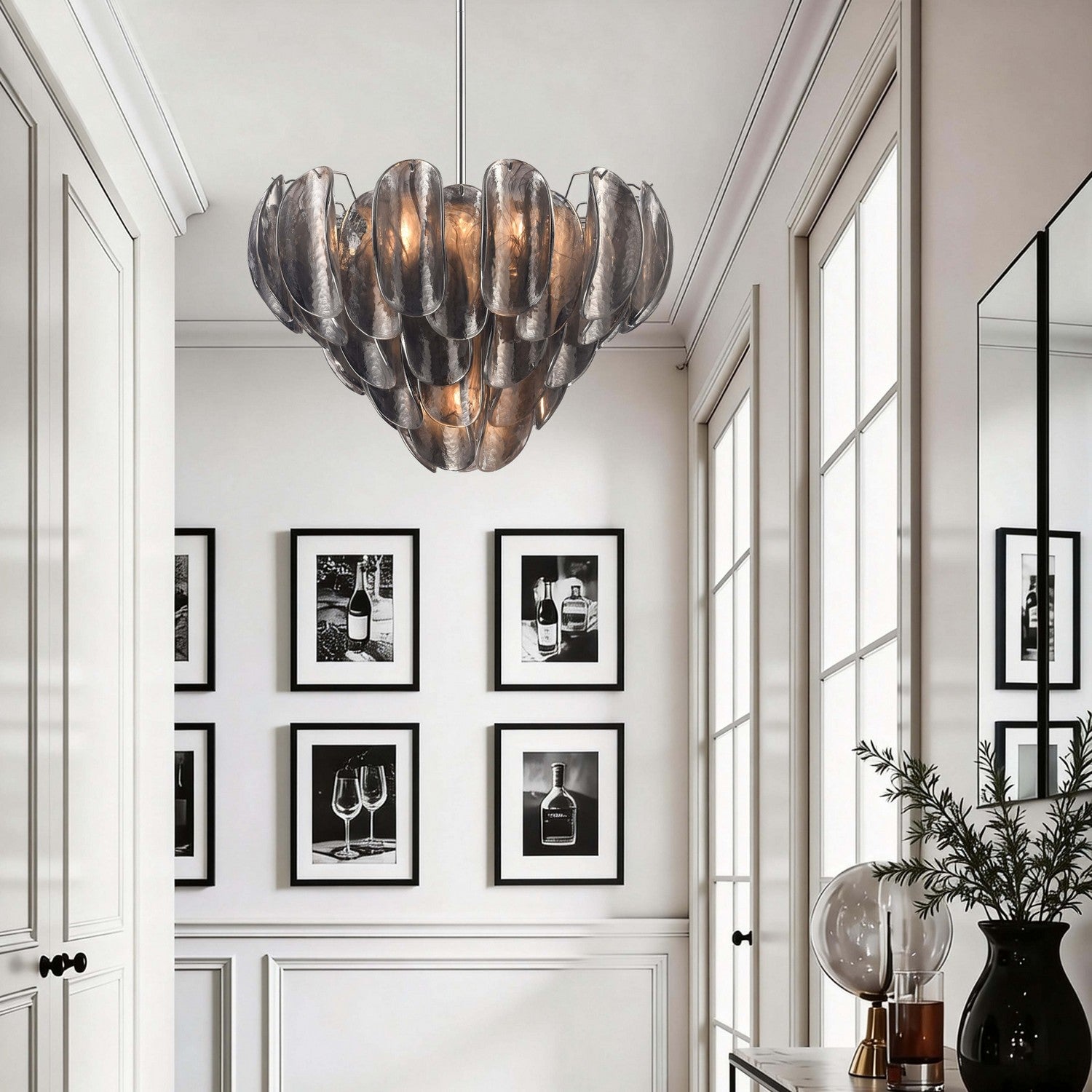 Arabela Lighting - 85510-7 - Sept lumières Suspension - Château - Chrome poli
