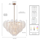 Arabela Lighting - 85411-13 - Luminaire à 13 lampes Suspension Château - Laiton satiné