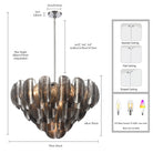 Arabela Lighting - 85511-13 - Luminaire 13 lumières Suspension - Château - Chrome poli