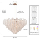 Arabela Lighting - 85412-17 - 17 lampes Suspension Château - Laiton satiné