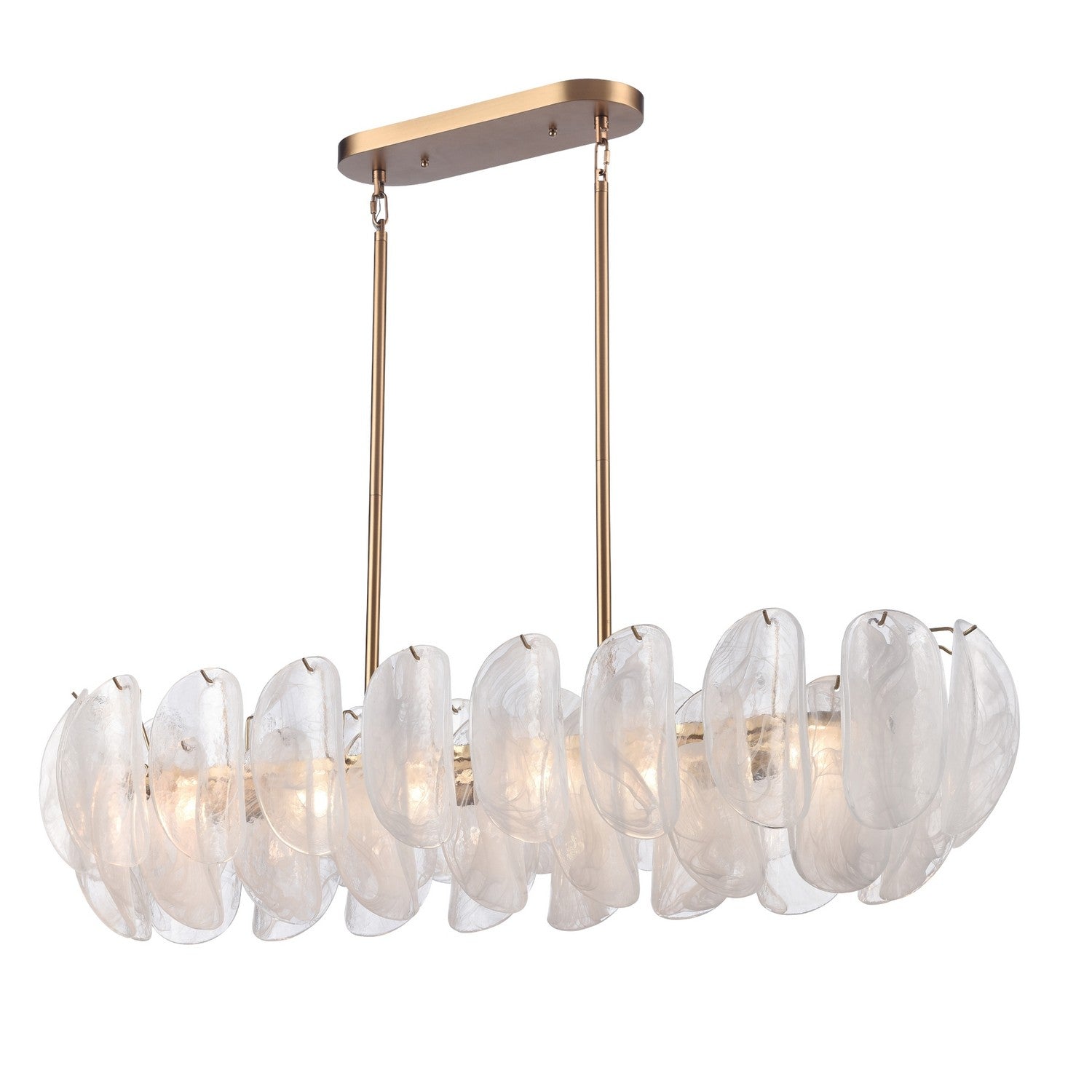 Arabela Lighting - 85413-6 - Six Light Linear Chandelier - Chateau - Satin Brass