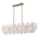 Arabela Lighting - 85413-6 - Luminaire linéaire à six lampes Suspendu Château - Laiton satiné