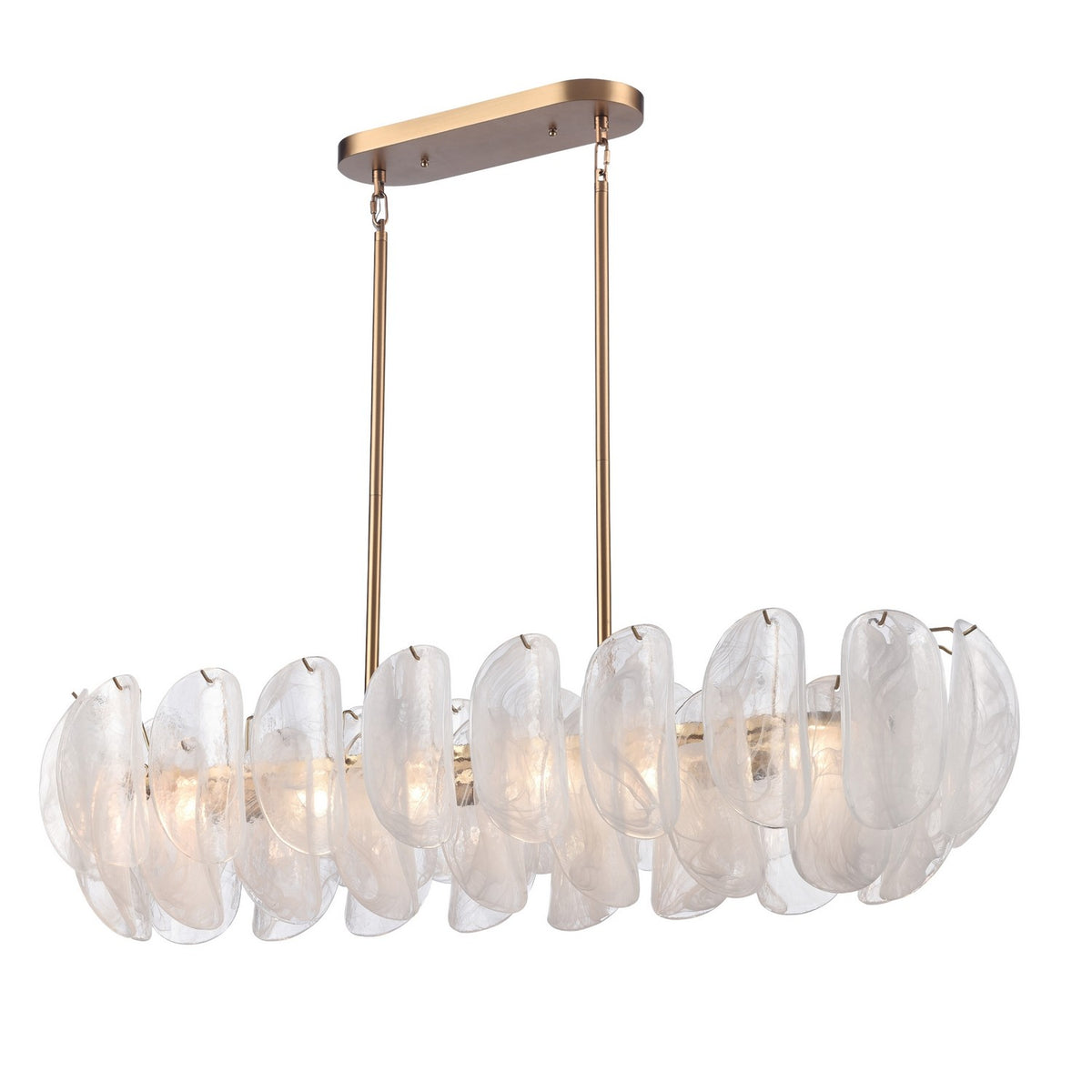 Arabela Lighting - 85413-6 - Six Light Linear Chandelier - Chateau - Satin Brass