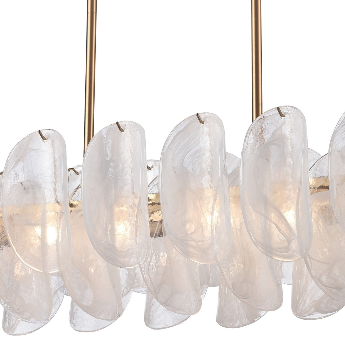 Arabela Lighting - 85413-6 - Six Light Linear Chandelier - Chateau - Satin Brass