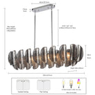 Arabela Lighting - 85513-6 - Luminaire linéaire à six lampes Suspendu - Château - Chrome poli