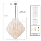 Arabela Lighting - 85414-20 - 20 lampes Suspension Château - Laiton satiné
