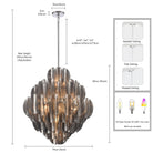 Arabela Lighting - 85514-20 - 20 lampes Suspension - Château - Chrome poli