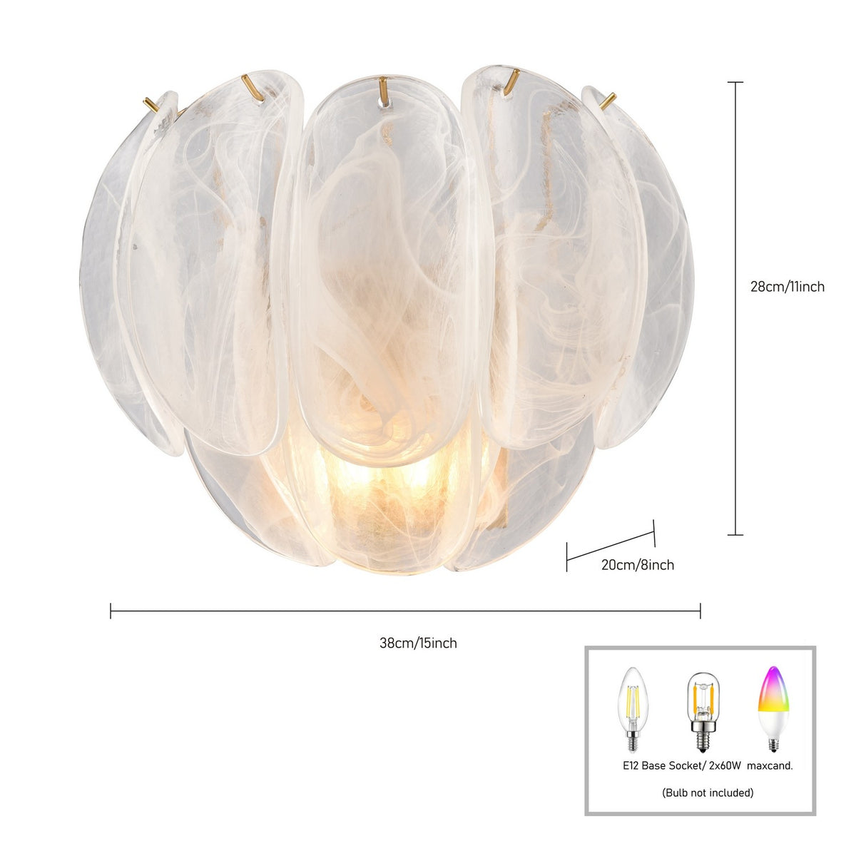 Arabela Lighting - 85415-2 - Deux lampes Murale Château - Laiton satiné