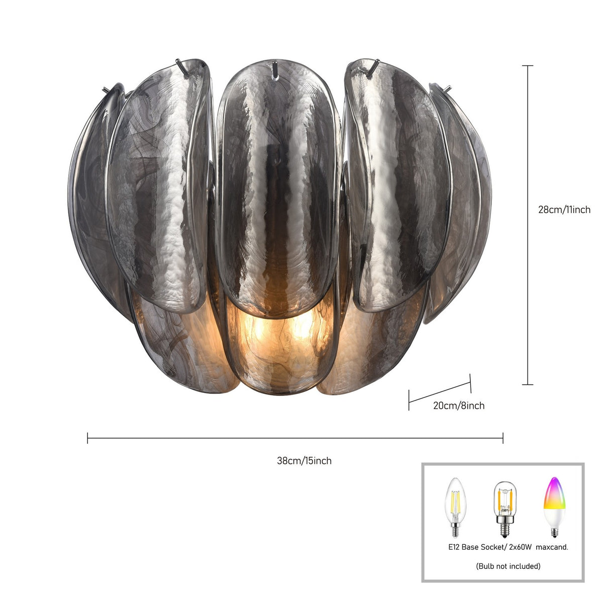 Arabela Lighting - 85515-2 - Deux lampes Murale - Château - Chrome poli