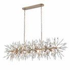 Arabela Lighting - 85420-12 - Luminaire linéaire à 12 lumières Suspendu - Fusion de cristaux - Or péruvien