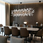 Arabela Lighting - 85420-12 - Luminaire linéaire à 12 lumières Suspendu - Fusion de cristaux - Or péruvien