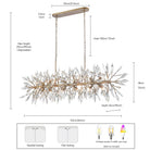 Arabela Lighting - 85420-12 - Luminaire linéaire à 12 lumières Suspendu - Fusion de cristaux - Or péruvien