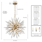 Arabela Lighting - 85421-8 - Huit lampes Suspendu - Fusion de cristaux - Or péruvien