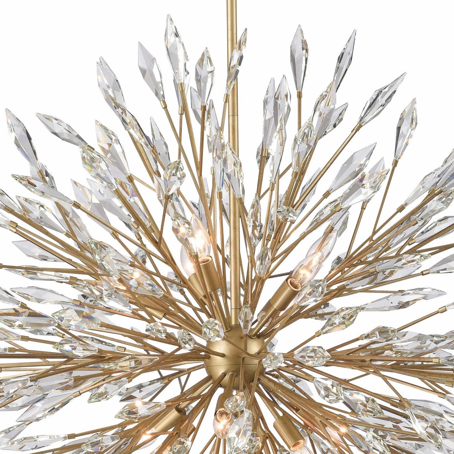 Arabela Lighting - 85422-12 - Luminaire à 12 lampes Suspendu - Fusion de cristaux - Or péruvien
