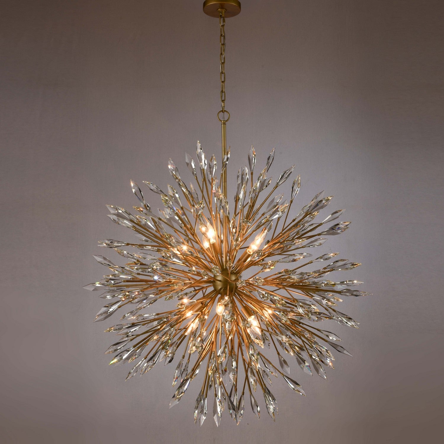 Arabela Lighting - 85422-12 - Luminaire à 12 lampes Suspendu - Fusion de cristaux - Or péruvien