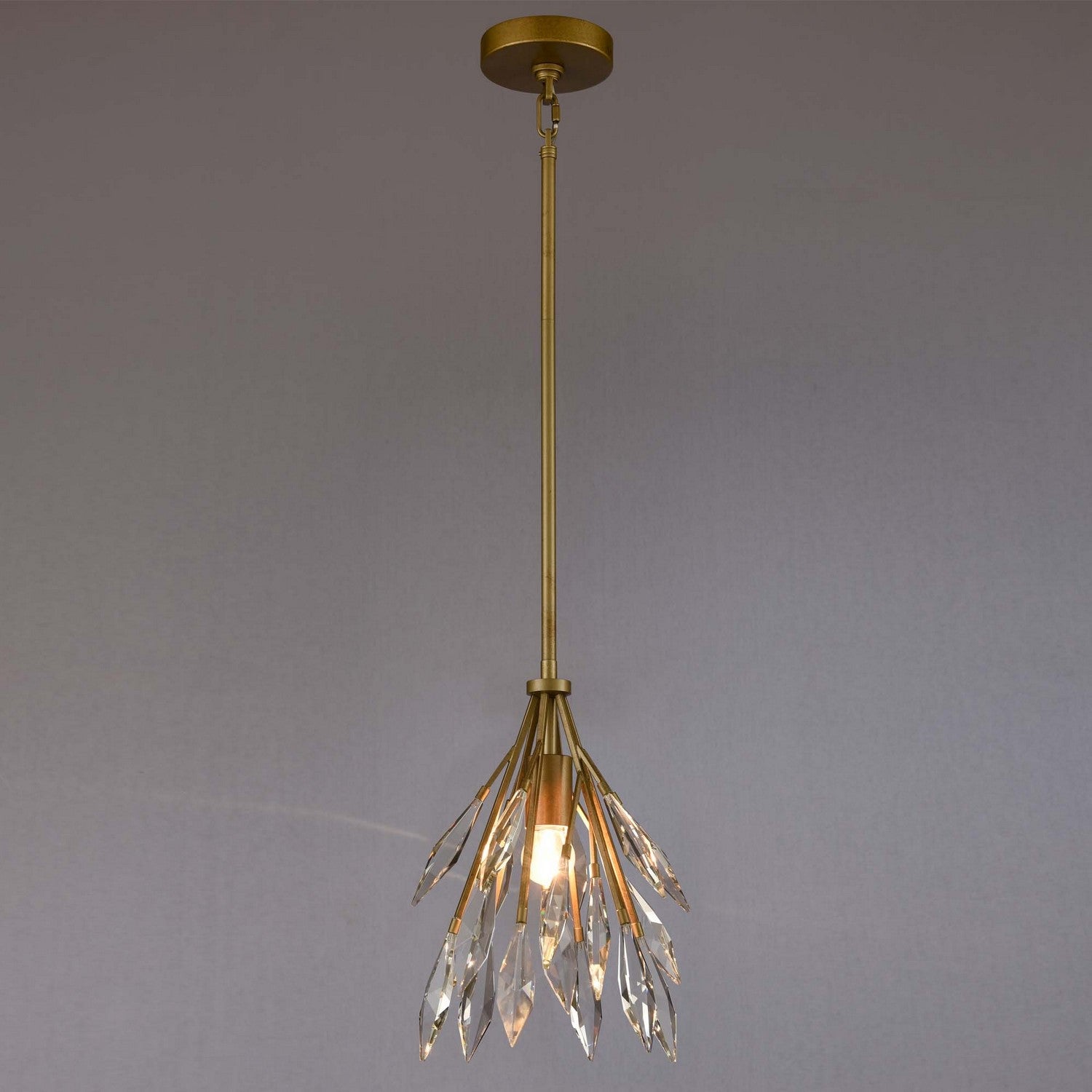 Arabela Lighting - 85424-1 - Une lampe Suspension - Fusion de cristaux - Or péruvien