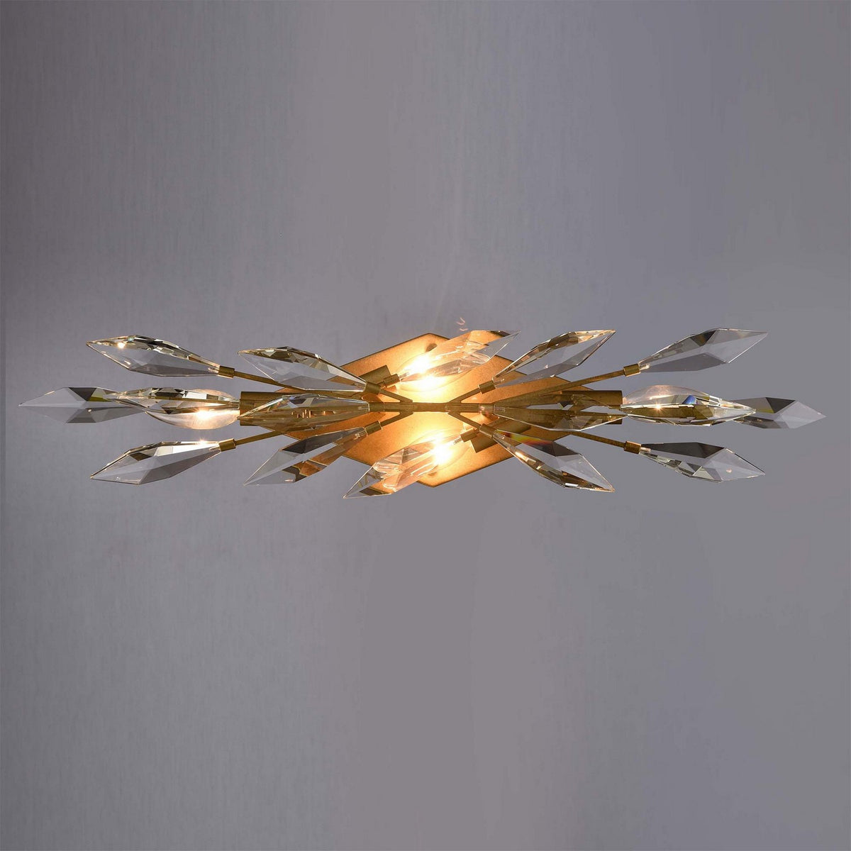 Arabela Lighting - 85426-4 - Applique murale à quatre lumières - Crystal Fusion - Or péruvien