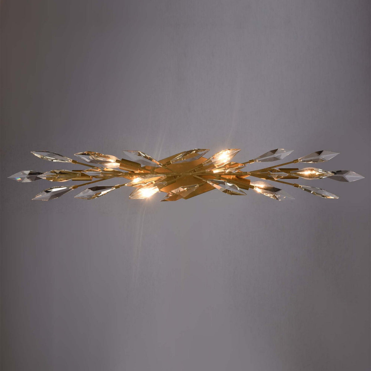 Arabela Lighting - 85427-6 - Applique murale six lumières - Crystal Fusion - Or péruvien
