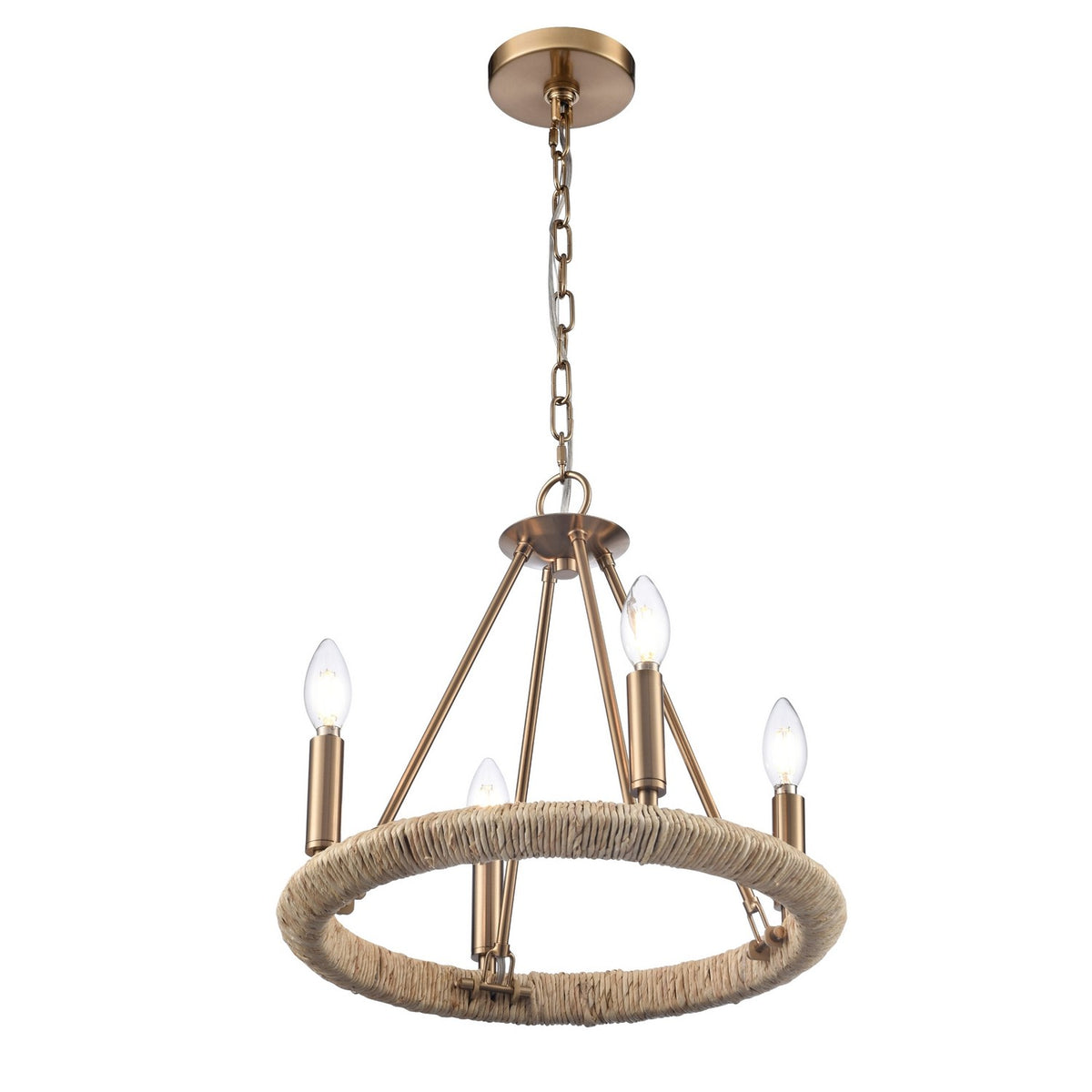 Arabela Lighting - 85430-4 - Four Light Chandelier - Cabana - Lacquered Gold