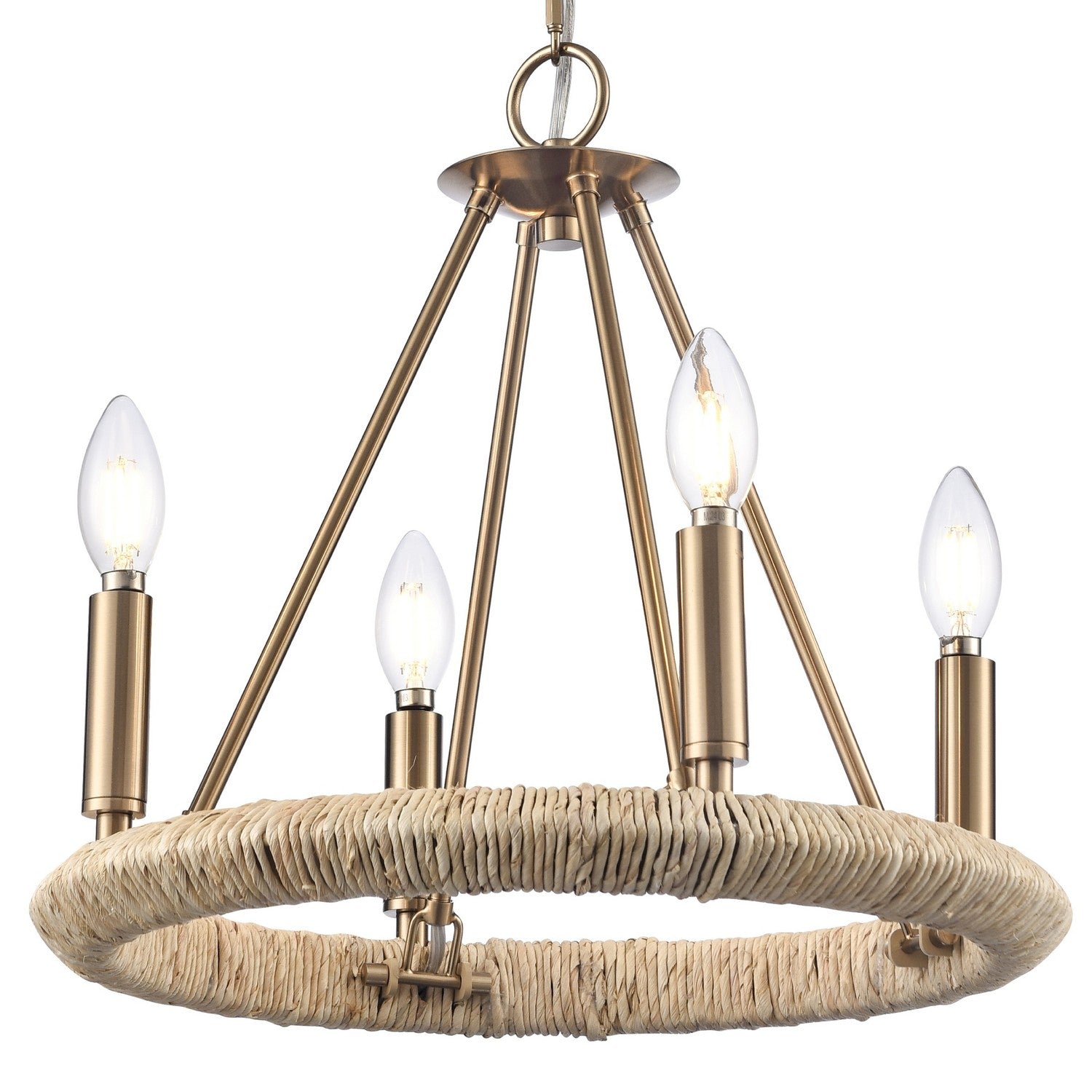 Arabela Lighting - 85430-4 - Quatre lampes Suspendu - Cabane - Or laqué