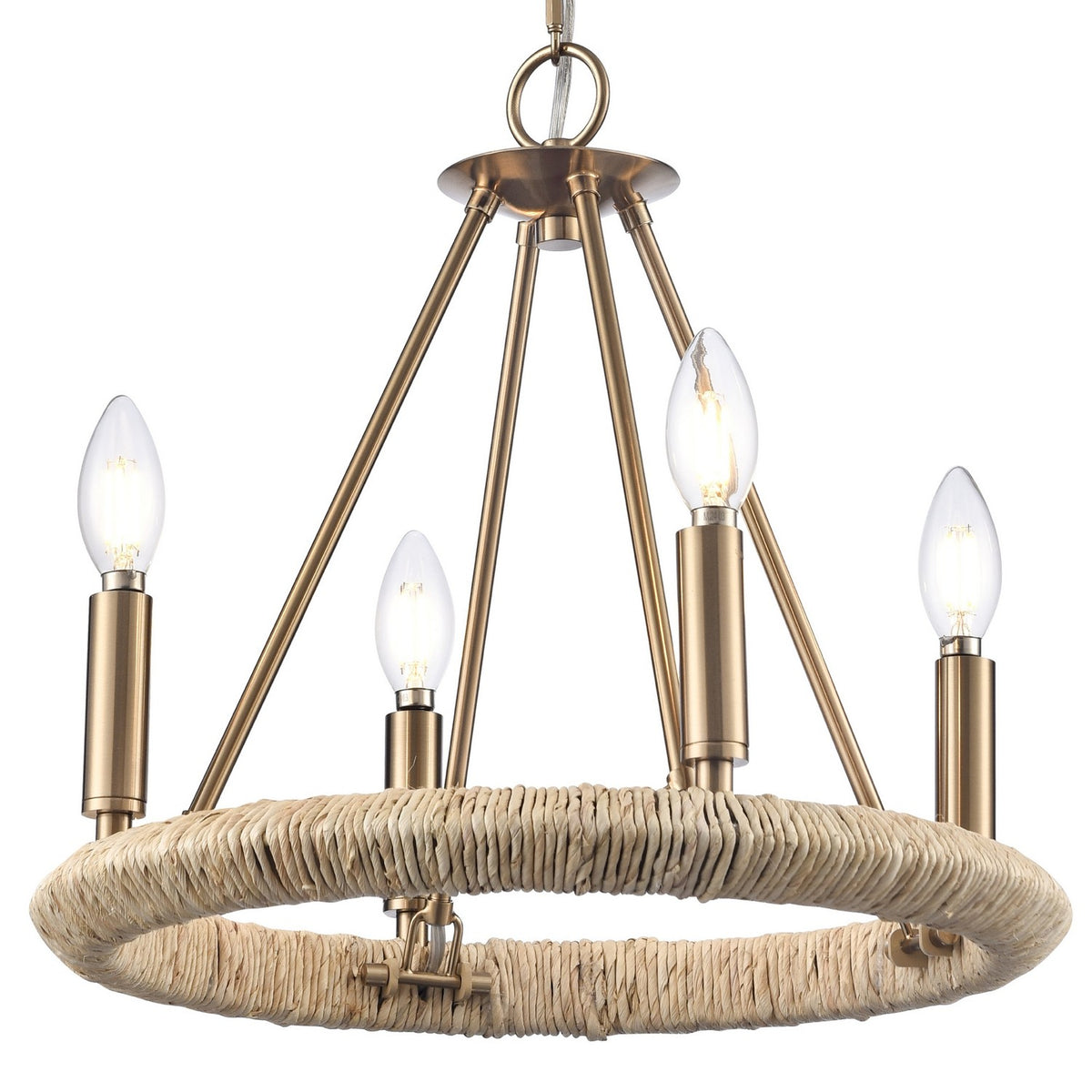 Arabela Lighting - 85430-4 - Four Light Chandelier - Cabana - Lacquered Gold