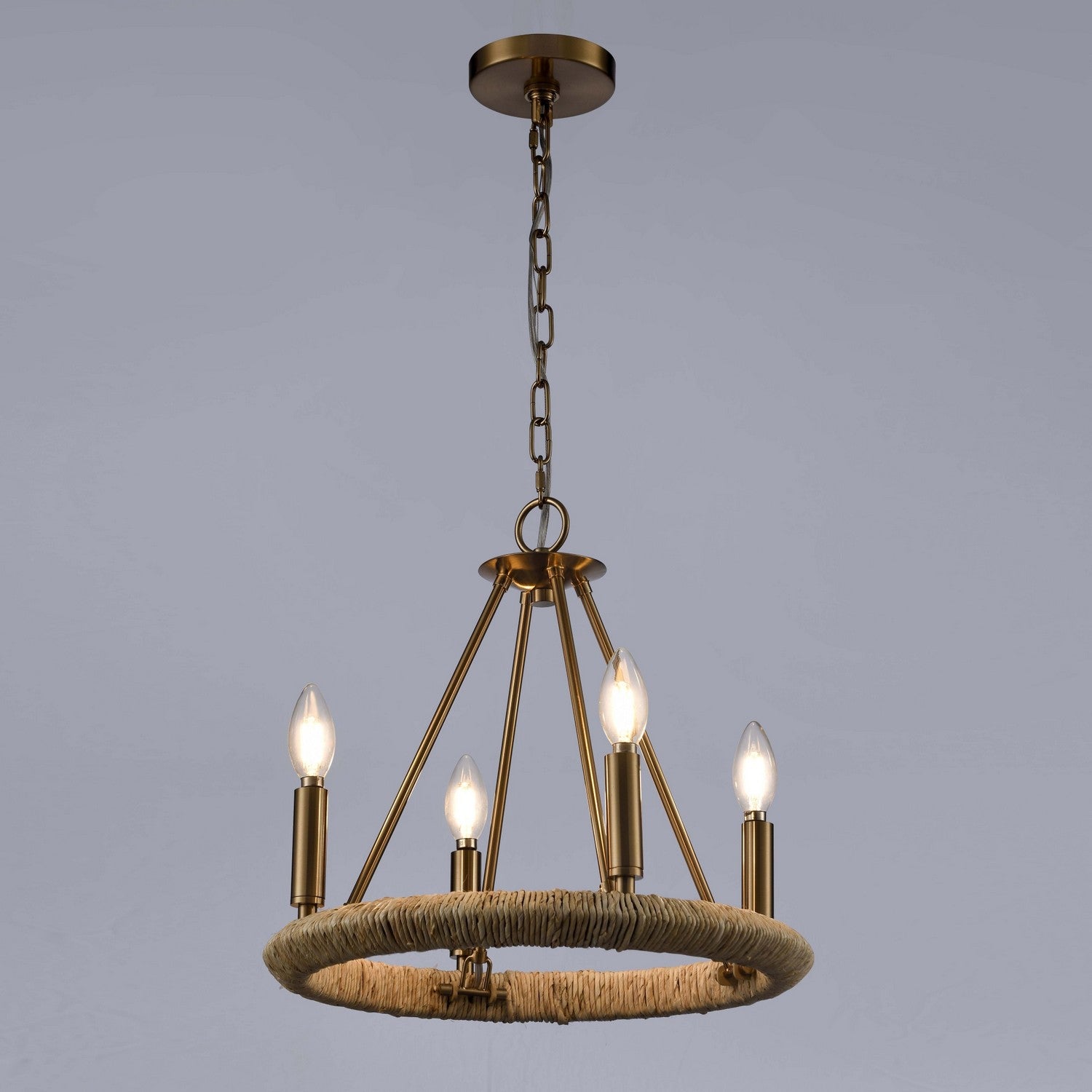 Arabela Lighting - 85430-4 - Quatre lampes Suspendu - Cabane - Or laqué