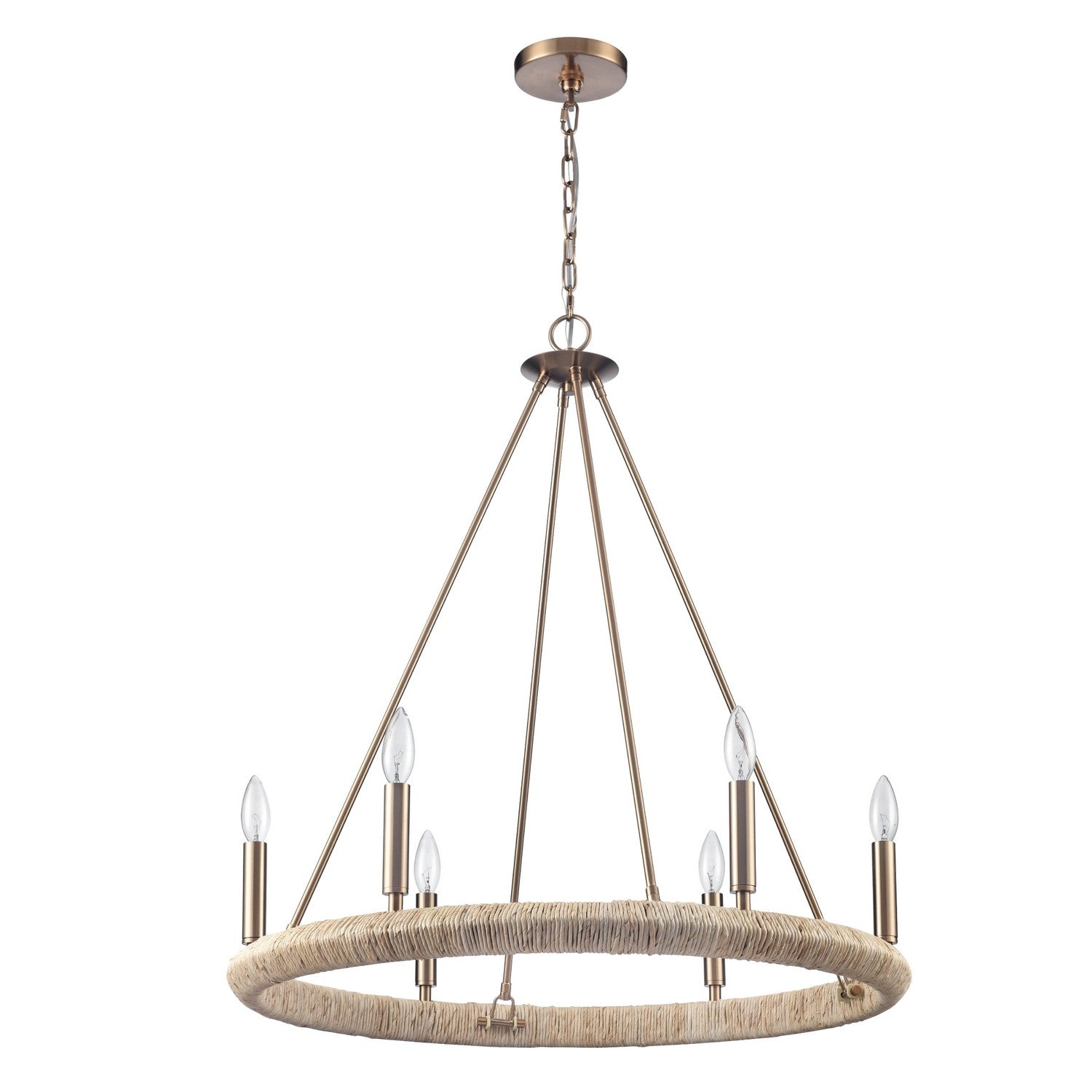 Arabela Lighting - 85431-6 - Six lampes Suspendu - Cabane - Or laqué