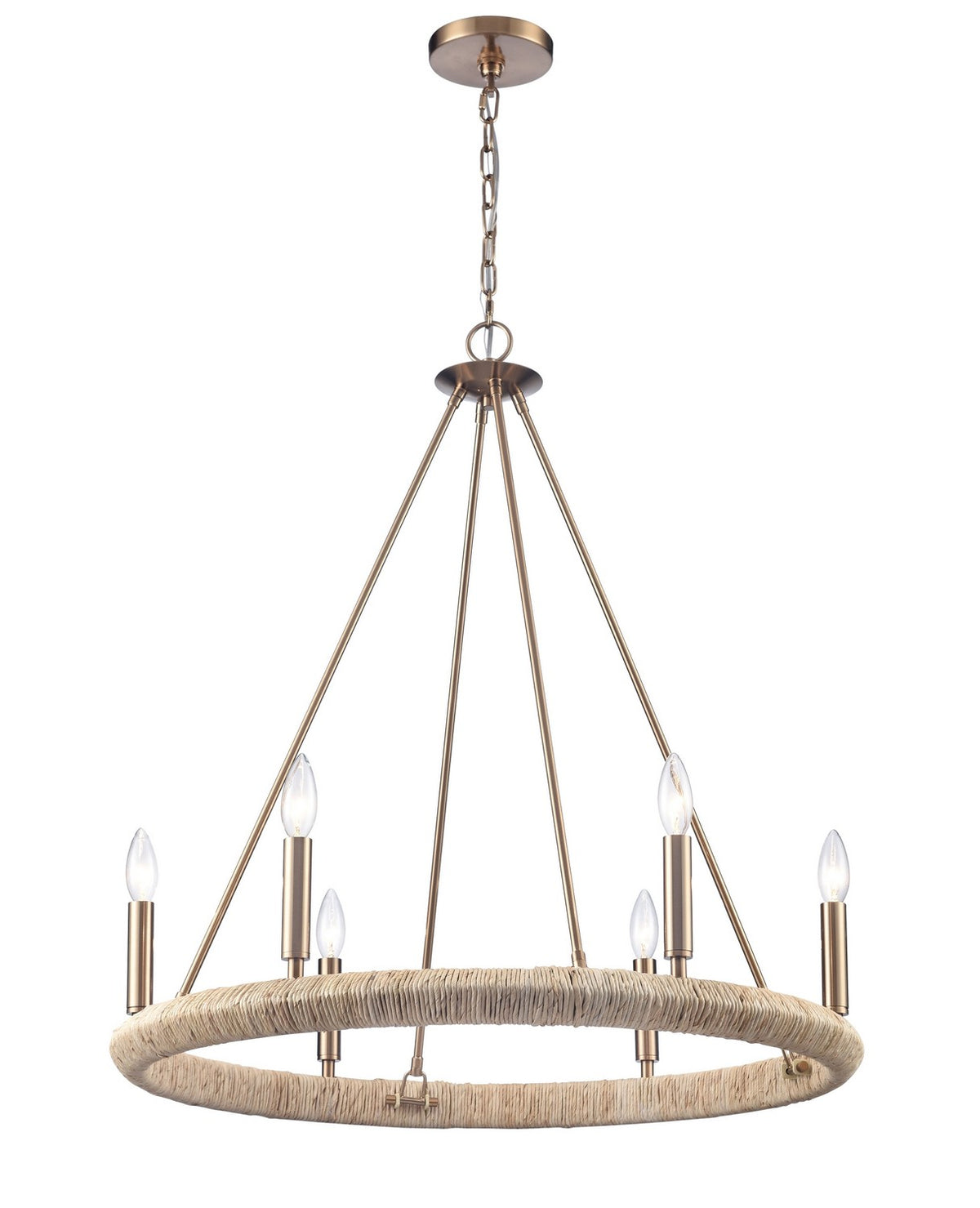Arabela Lighting - 85431-6 - Six Light Chandelier - Cabana - Lacquered Gold