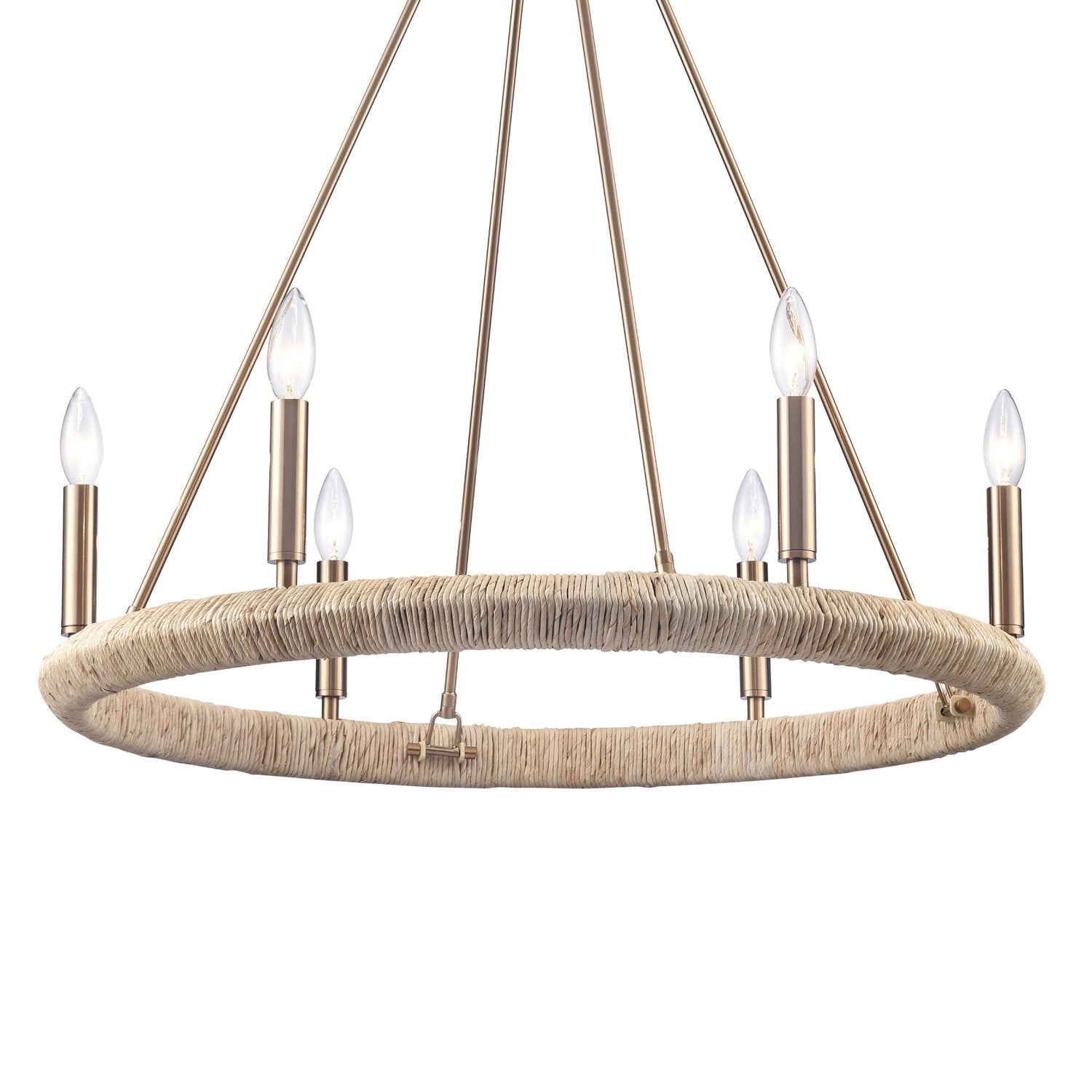 Arabela Lighting - 85431-6 - Six lampes Suspendu - Cabane - Or laqué