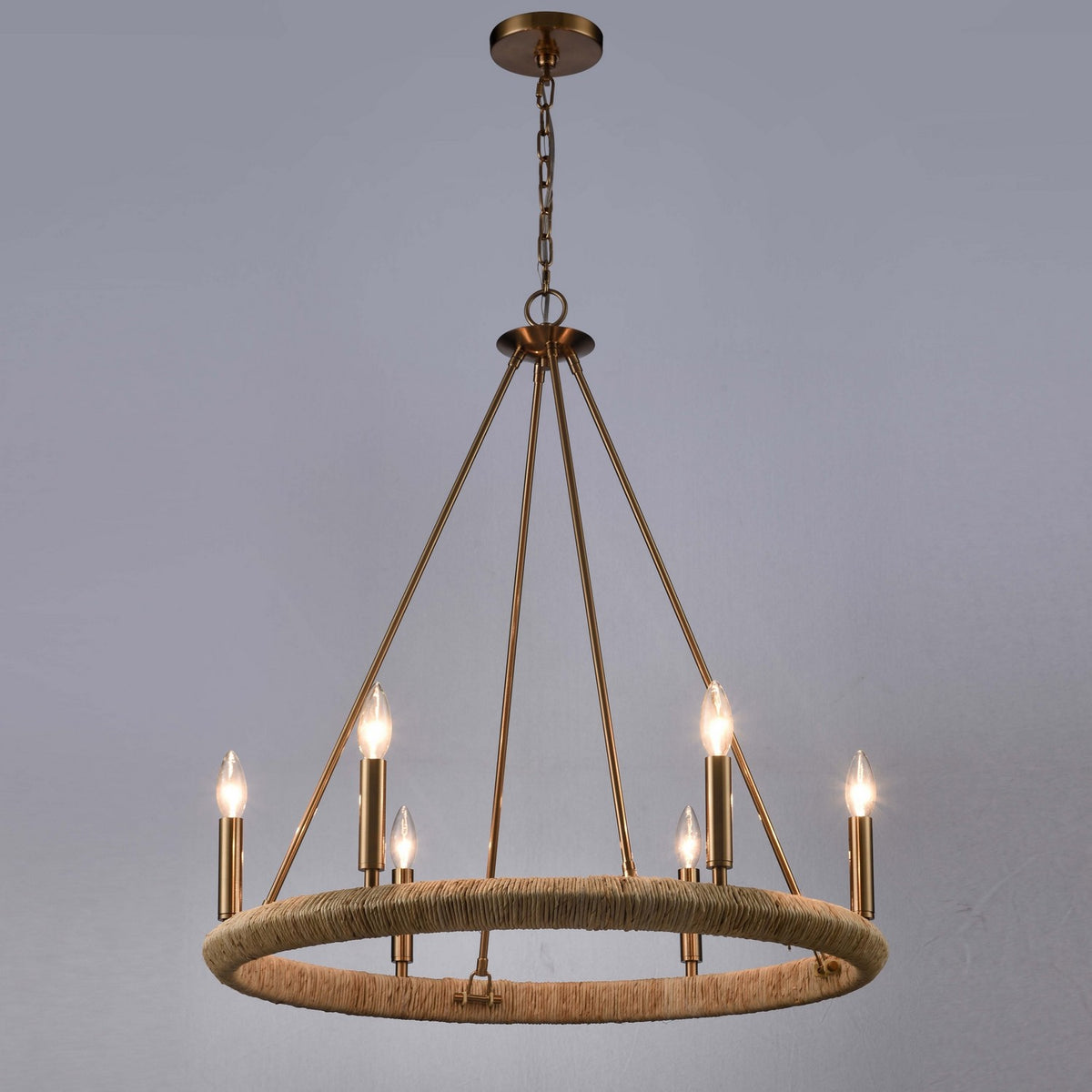 Arabela Lighting - 85431-6 - Six Light Chandelier - Cabana - Lacquered Gold