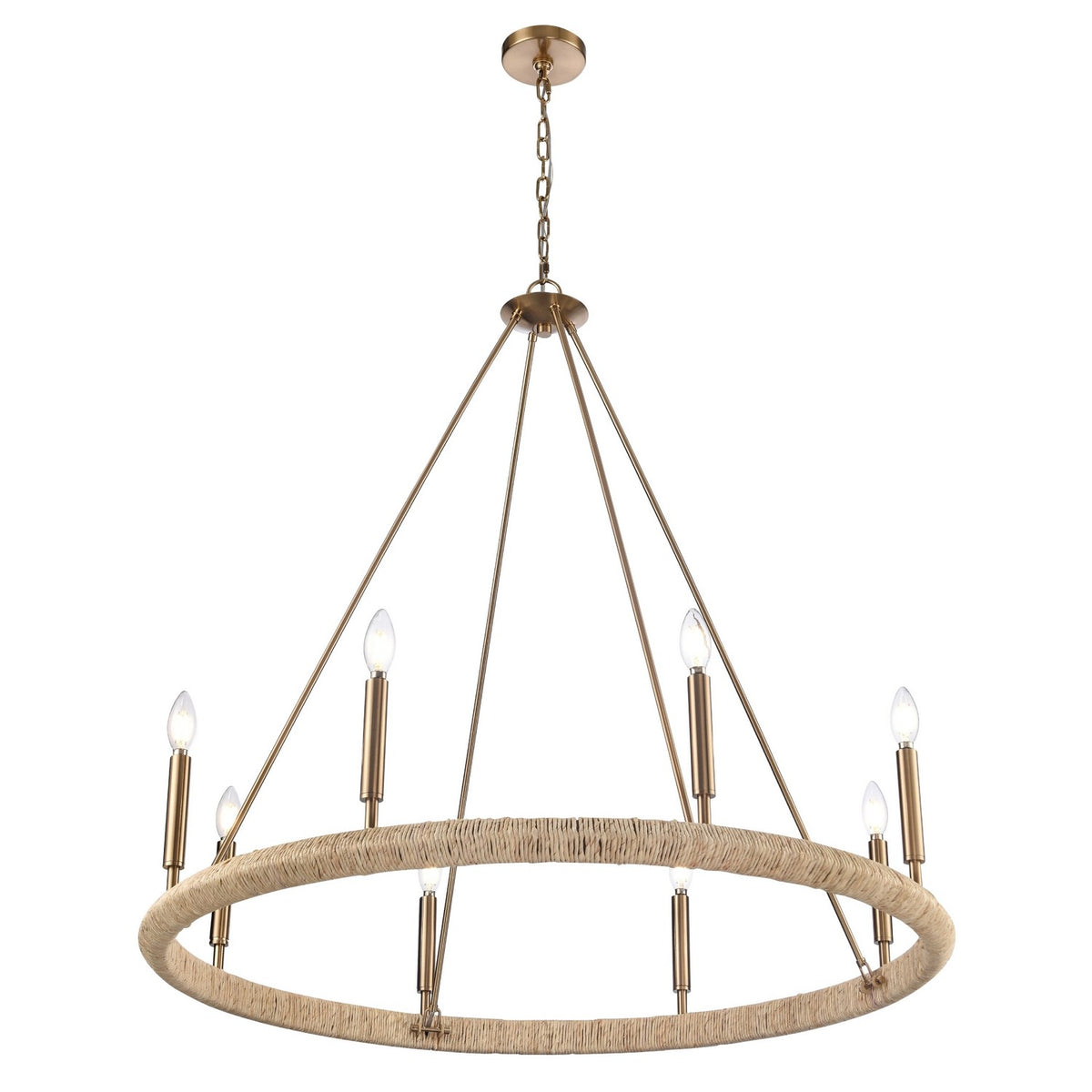 Arabela Lighting - 85432-8 - Eight Light Chandelier - Cabana - Lacquered Gold