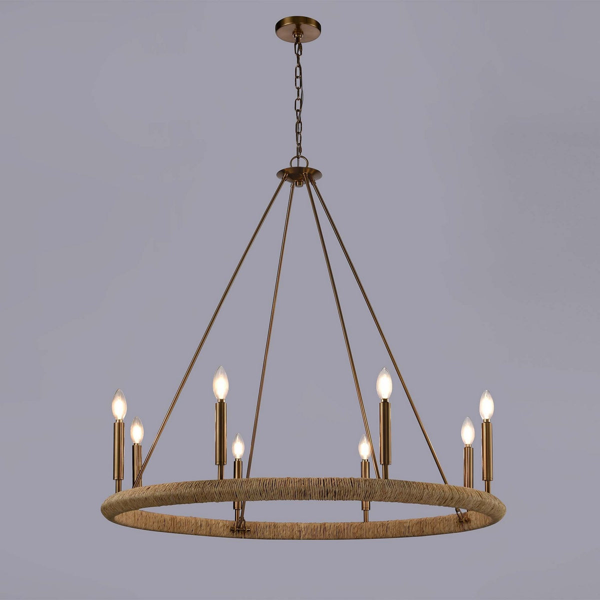 Arabela Lighting - 85432-8 - Eight Light Chandelier - Cabana - Lacquered Gold