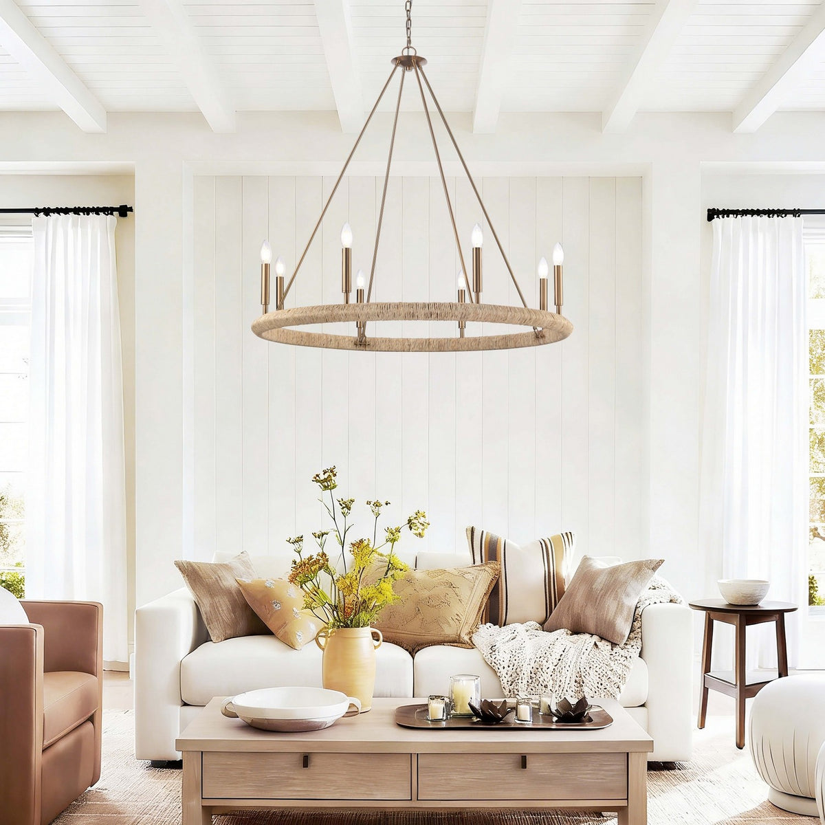 Arabela Lighting - 85432-8 - Eight Light Chandelier - Cabana - Lacquered Gold