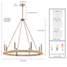 Arabela Lighting - 85432-8 - Huit lampes Suspendu - Cabane - Or laqué